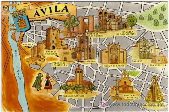 Ávila Sehenswürdigkeiten Karte-titelbild