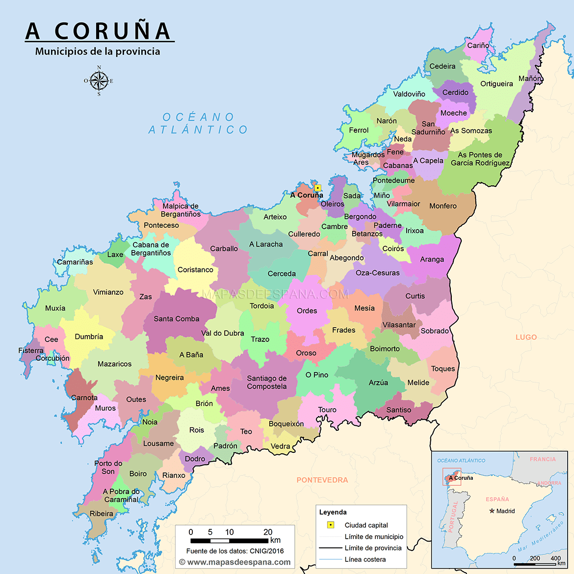 Karte A Coruña-titelbild