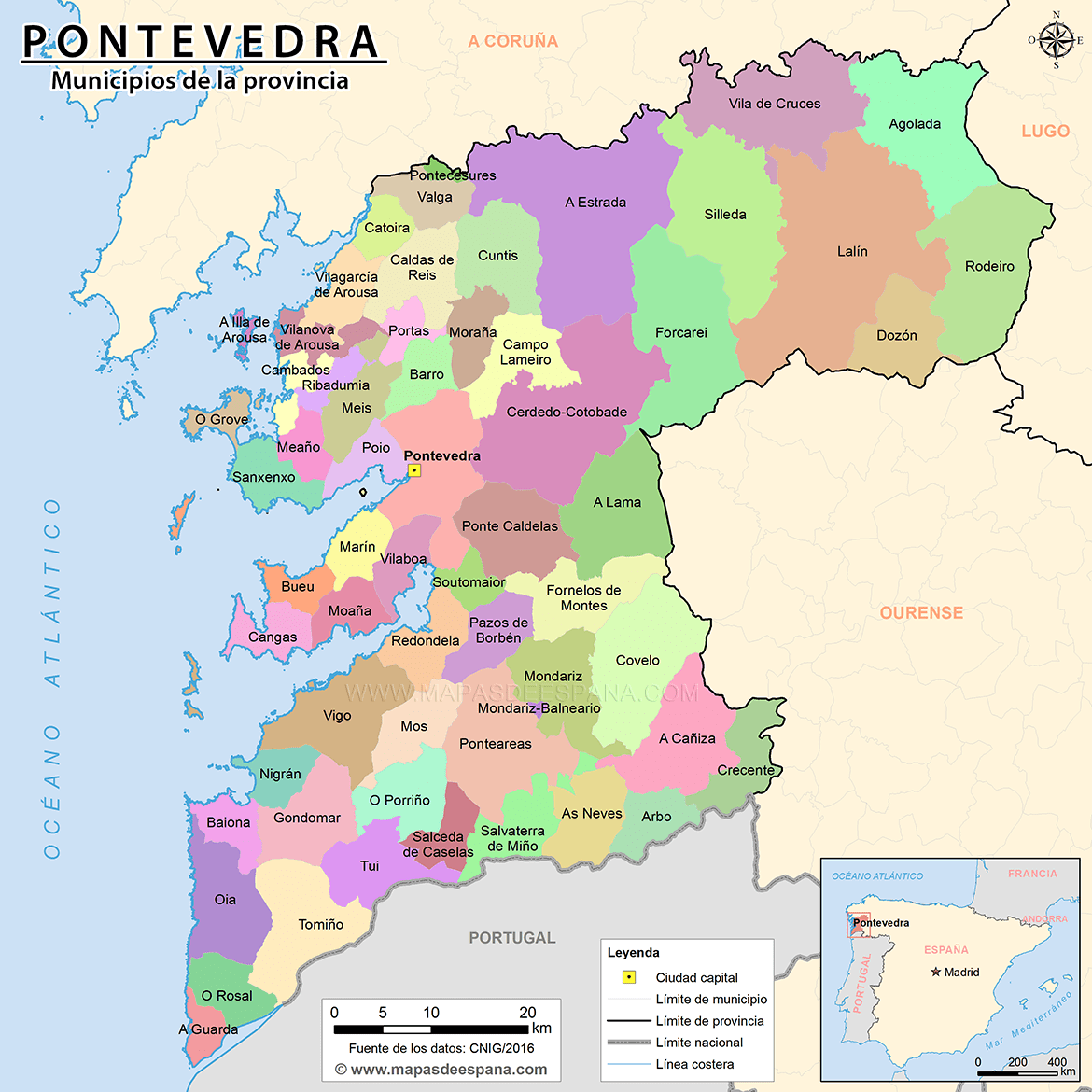 Karte Pontevedra-titelbild