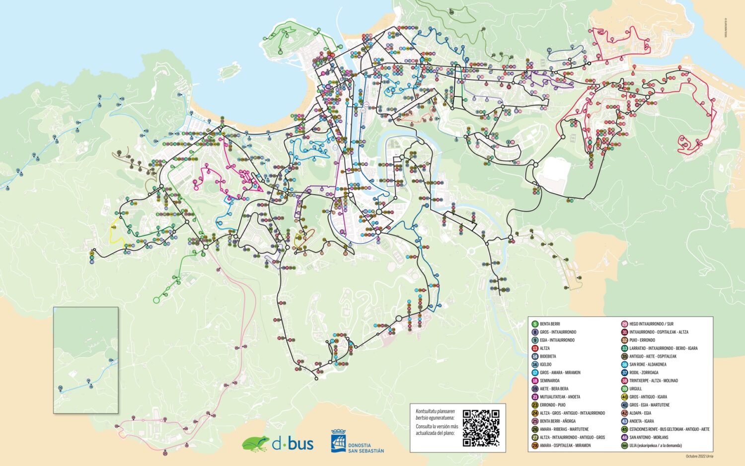 Stadtbuskarte San Sebastián-titelbild