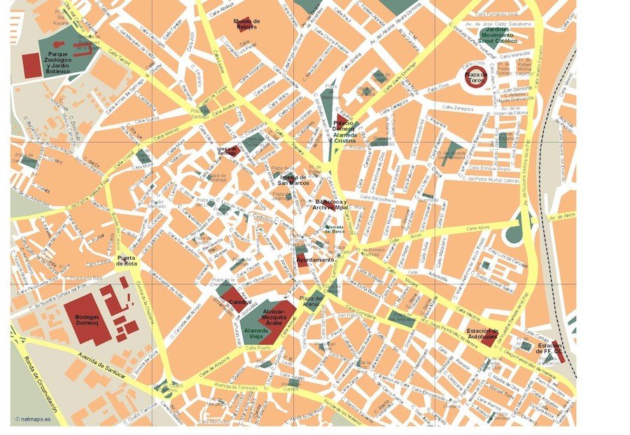 mapa de Jerez de la Frontera-imagen-de-portada