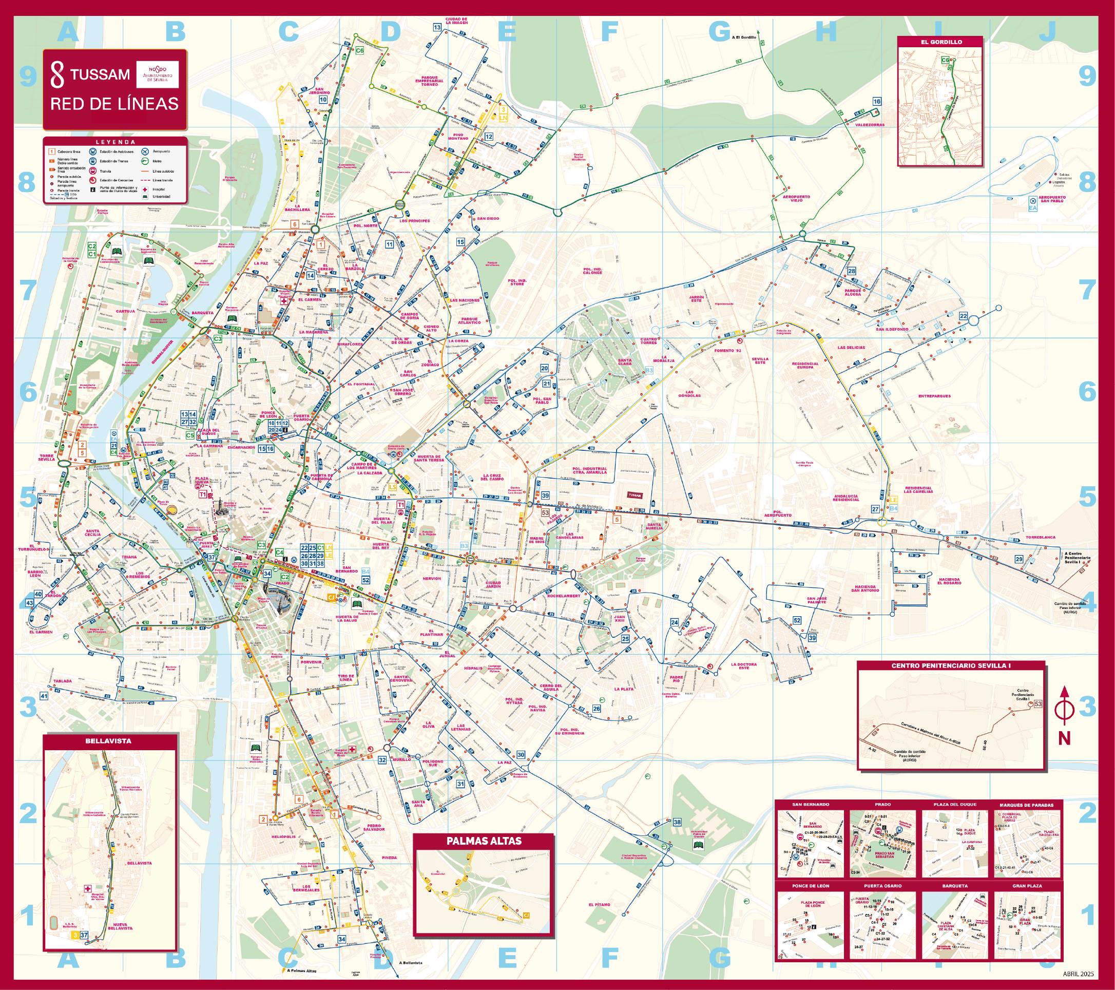 ÖPNV-Karte Sevilla-titelbild